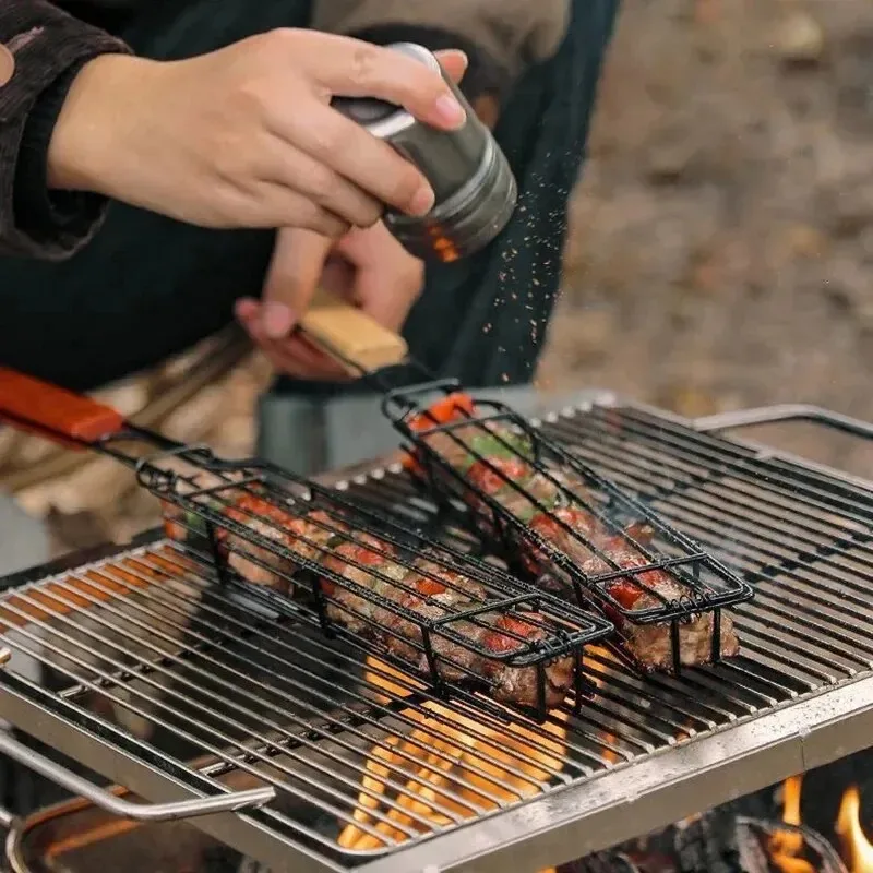 Corn Dog Stick - Корзина для гриля с деревянной ручкой,